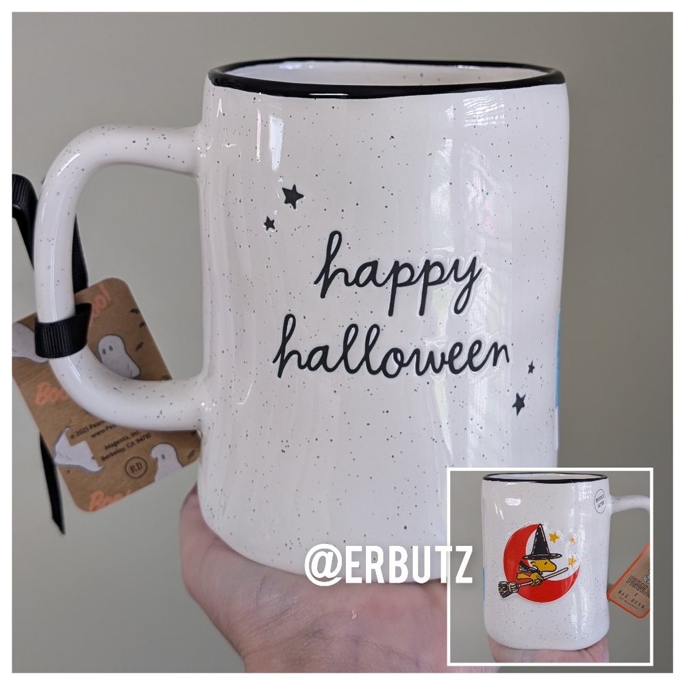 ❌SOLD❌Rae Dunn x Peanuts Charlie Brown Witchy Woodstock Halloween Mug 🌙 - Picture 1 of 6